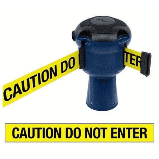 Picture of Skipper unit (blue with "CAUTION DO NOT ENTER" black/yellow tape)