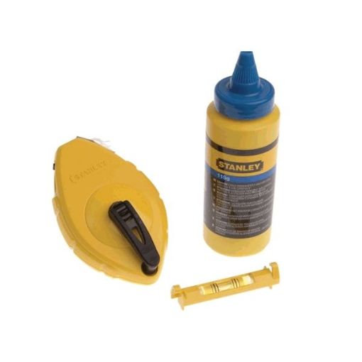 Picture of Stanley Tools Chalk Line 30m, Blue Chalk & Level