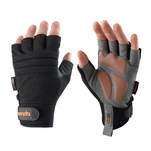 Picture of Scruffs Trade Fingerless Gloves Black
