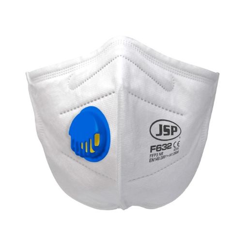 Picture of Disposable Vertical Fold Flat Mask FFP3 Valved (F632) - BX30    