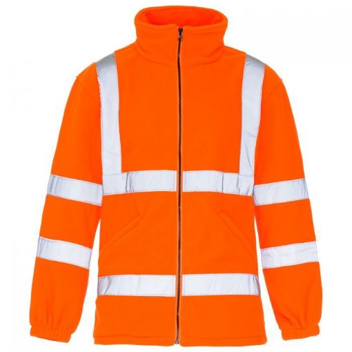 CSS65-00096 - Hi Vis Micro Fleece Orange Jacket XL