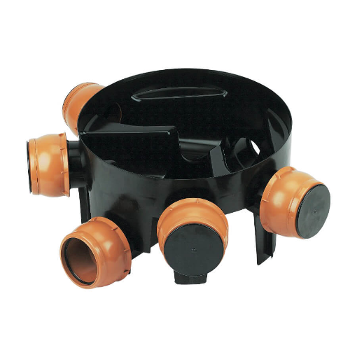 Picture of Floplast 270mm Chamber Base 5x110mm Inlets with four socket plugs D900