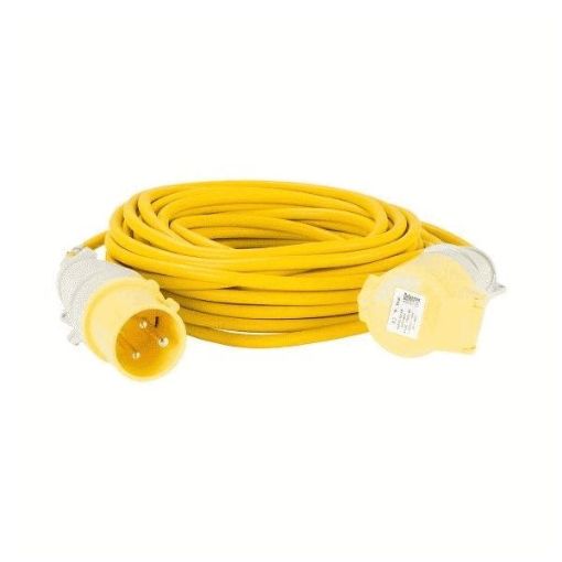 Picture of 14m Extension Lead - 32Amp 2.5mm Cable - Yellow 110v