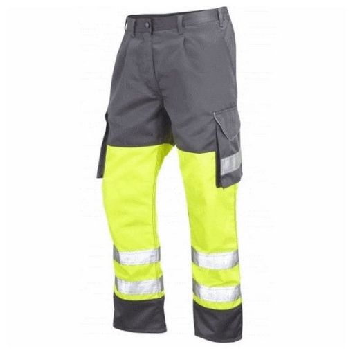 Picture of BIDEFORD Class 1 Poly/Cotton Cargo Trouser Yellow/ Grey 34 R