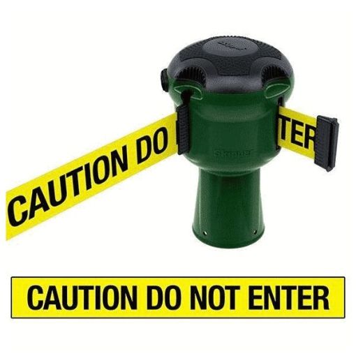 Picture of Skipper unit (green with "CAUTION DO NOT ENTER" black/yellow tape)