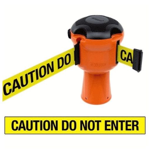 Picture of Skipper unit (orange with "CAUTION DO NOT ENTER" black/yellow tape)
