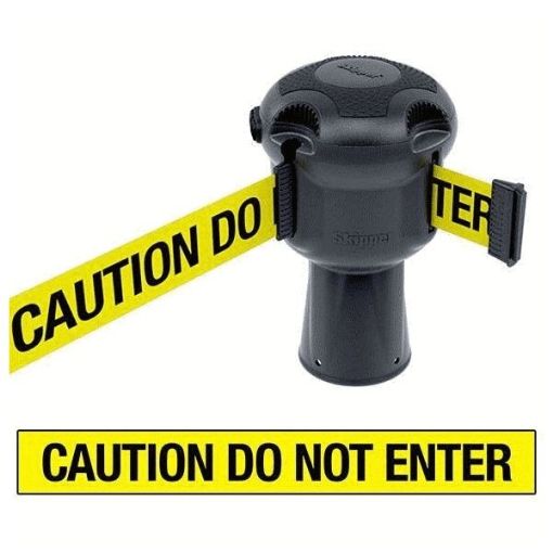 Picture of Skipper unit (silver with "CAUTION DO NOT ENTER" black/yellow tape)