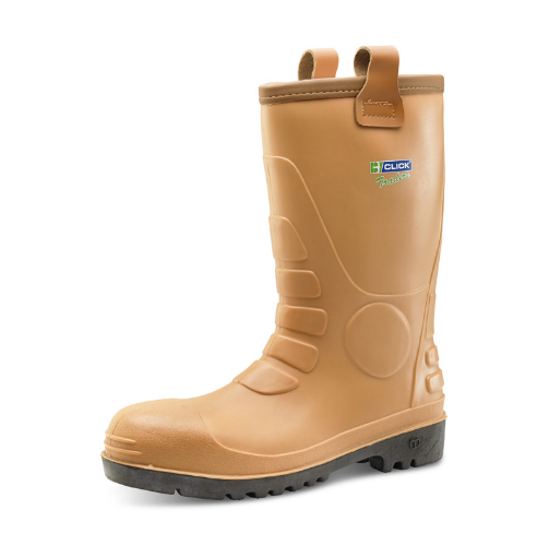 Picture of PVC Eurorig Lined Safety Rigger Boots Tan