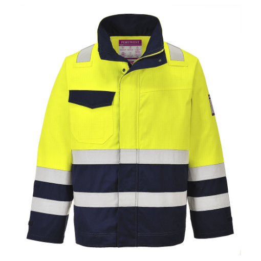 Picture of Hi-Vis Modaflame Jacket Yellow/Navy     
