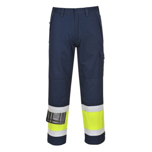 Picture of Hi-Vis Modaflame Trousers Yellow/Navy     