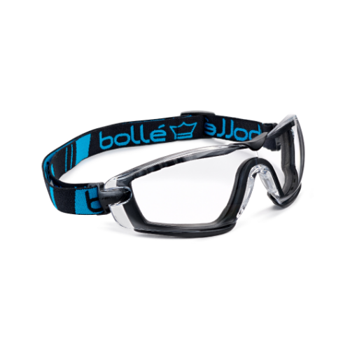 Picture of Clear PC lens - PLATINUM hard coat & anti-fog coating - Foam and strap - microfibre pouch