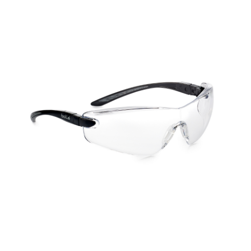 Picture of Clear PC lens - PLATINUM hard coat & anti-fog coating - Straight non-slip pivoting temples - cord