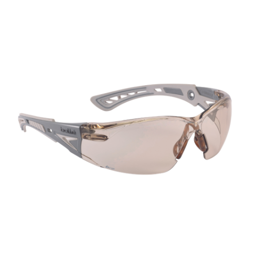 Picture of Copper PC lens - PLATINUM hard coat & anti-fog coating - Bi-material PC+TPR dark grey/light grey temples