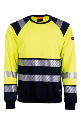 Picture of Flame Retardant Sweatshirt - yellow/navy