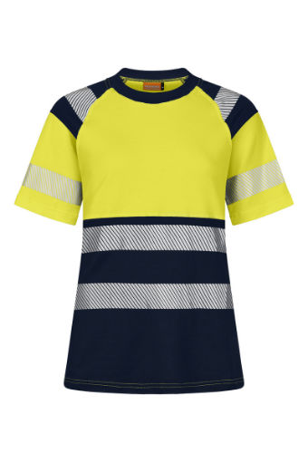 Hi-Vis-Ladies-Workwear-T-Shirt-Yellow-and-Navy