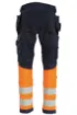 Orange-and-Navy-highly-visible-craftsman-Woman-work-trousers