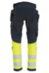 Yellow-and-Navy-highly-visible-craftsman-Woman-work-trousers