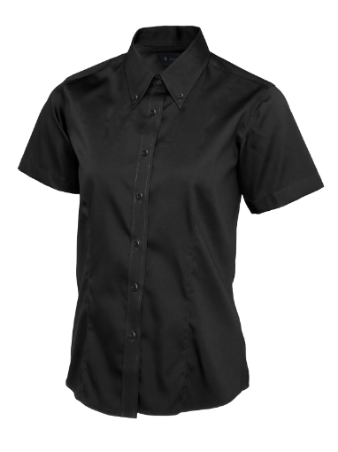 Ladies-Pinpoint-Oxford-Half-Sleeve-Shirt