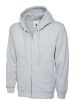 Adults-Classic-Full-Zip-Hooded-Sweatshirt Heather-Grey