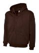 Adults-Classic-Full-Zip-Hooded-Sweatshirt-Brown