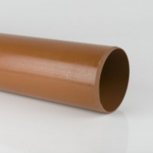 Picture of 110mm x 6 mtr Plain Ended Slotted Pipe