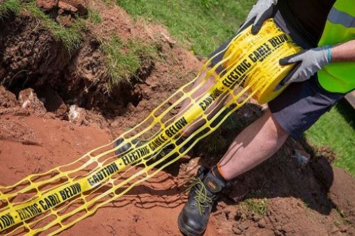 Locata Detectable Warning Mesh 100mx200mmx55micron Electric Cable Below / YELLOW 