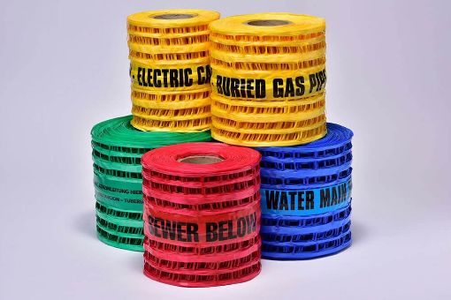 Sewer Below / RED Locata Detectable Warning Mesh 100mx200mmx55micron