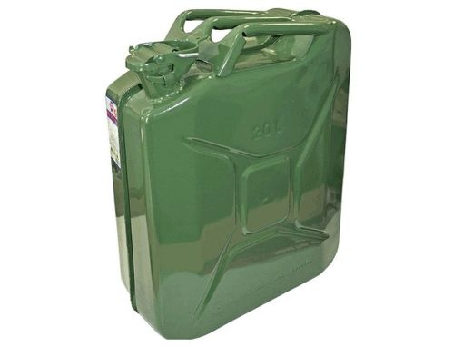 20L Green Jerry Metal Can with carry handle