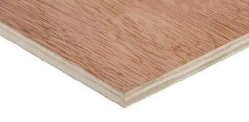 Picture of 2440 x 1220 x 5.5 mm Chinese Hardwood Faced Class 2 WBP EN636-2 Plywood                   